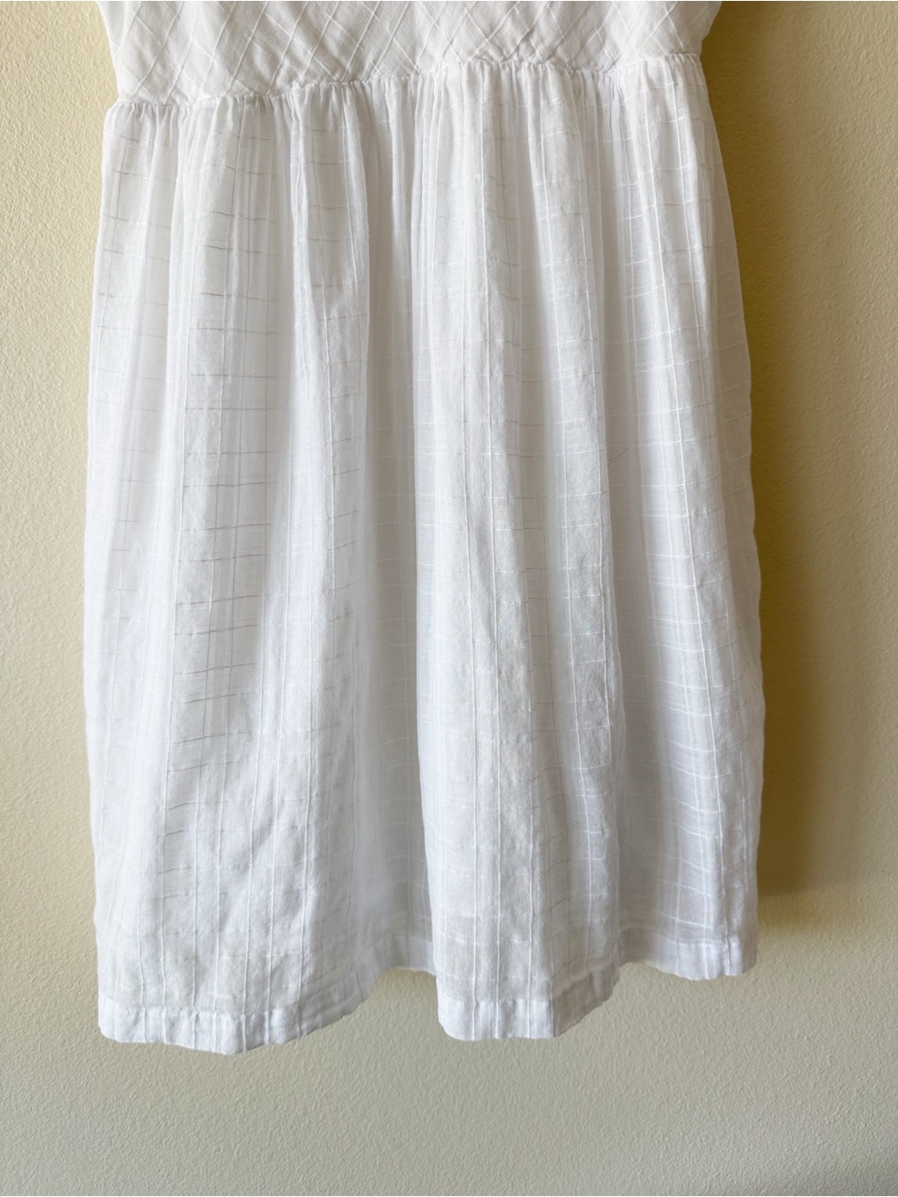 Vineyard Vines White 100% Cotton Ruffle Sleeve Babydoll Mini Dress Size Medium - Picture 5 of 12